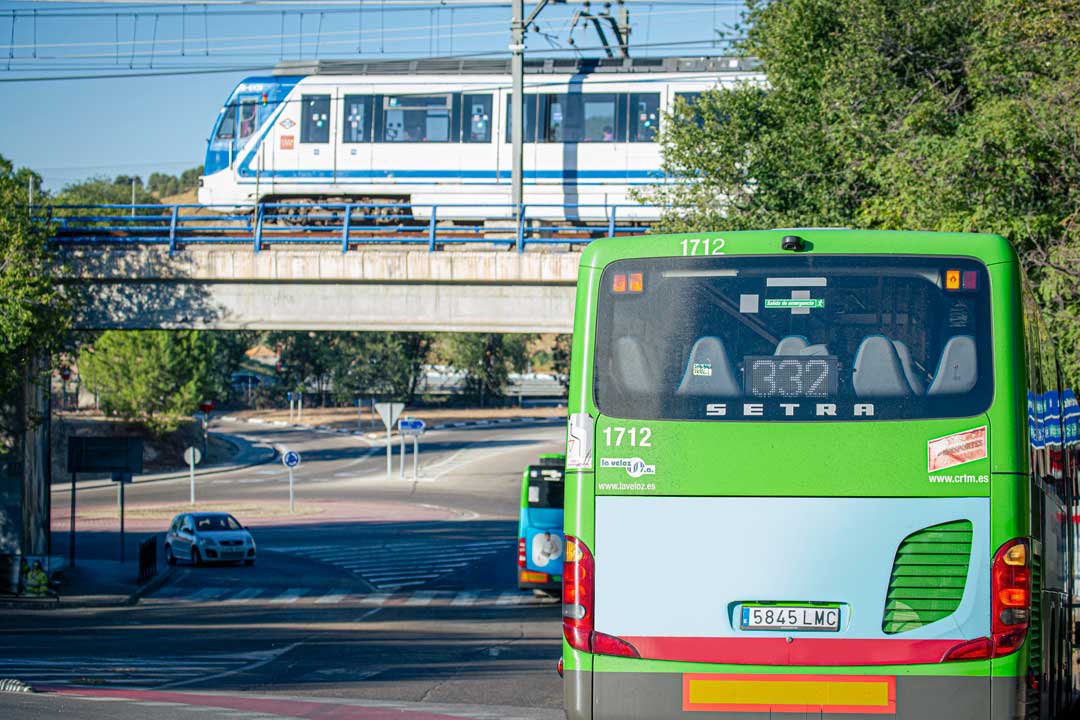 Conexión de transportes, Metro y autobús en Rivas Vaciamadrid